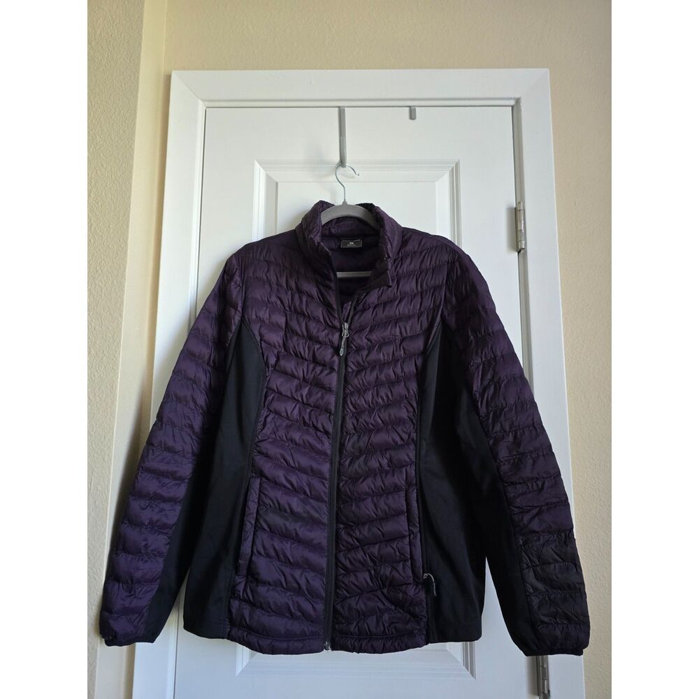 32 Degrees Purple & Black Quilted Puffer Jacket